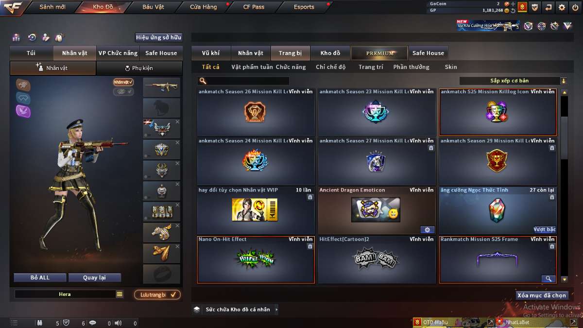 shop acc cf uy tin gia re